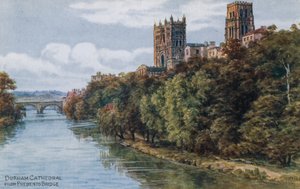 Cathédrale de Durham, depuis le pont de Prebends